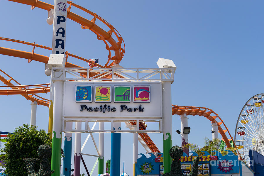 Pacific Park at Santa Monica Pier in Santa Monica California DSC3676 Photograph by Wingsdomain Art and Photography