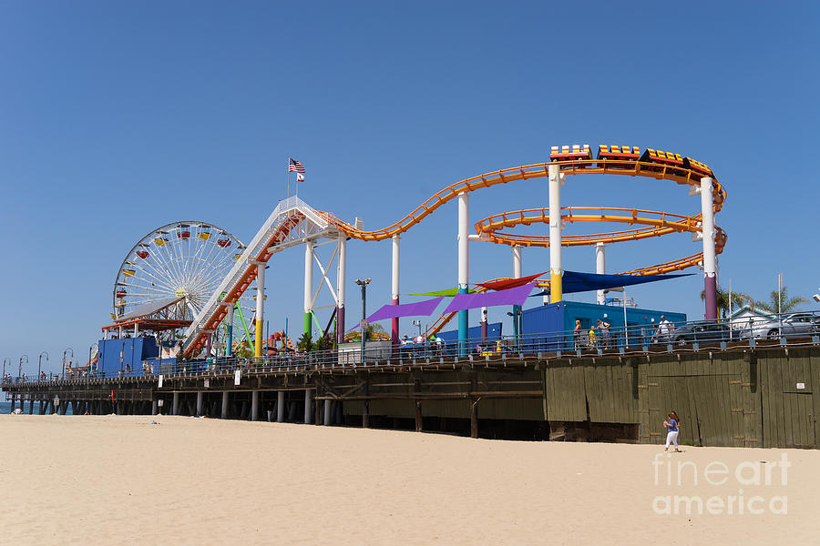 Pacific Park at Santa Monica Pier in Santa Monica California DSC3688 Photograph by Wingsdomain Art and Photography