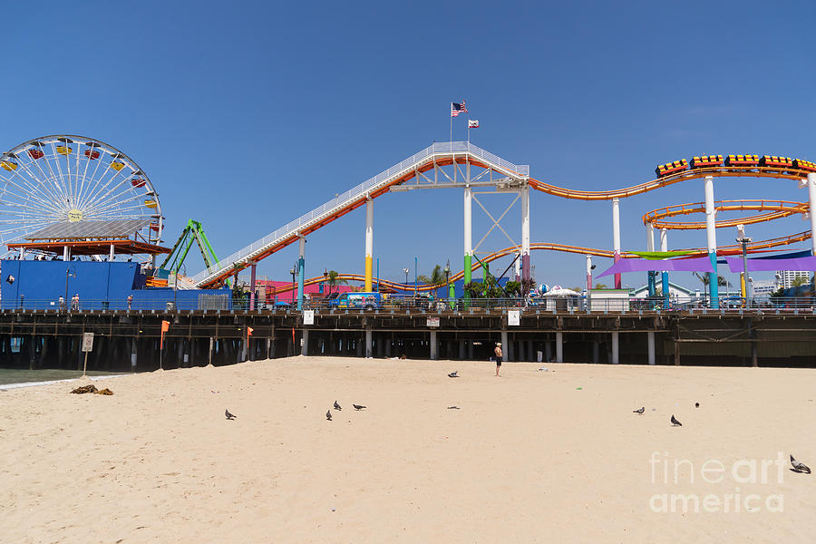 Pacific Park at Santa Monica Pier in Santa Monica California DSC3696 Photograph by Wingsdomain Art and Photography
