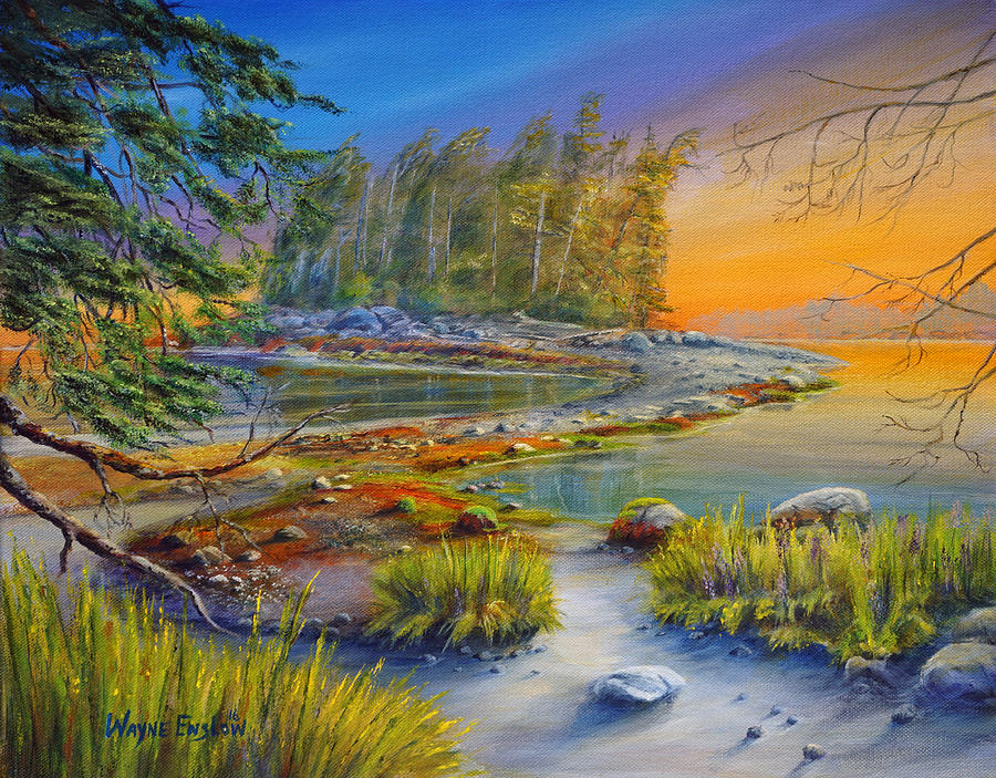 Sunset Painting - Pacific Rim National Park by Wayne Enslow