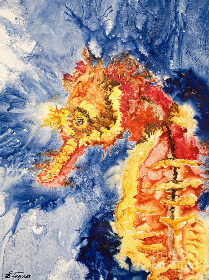 Pacific Seahorse Painting by Tanya L Haynes - Printscapes