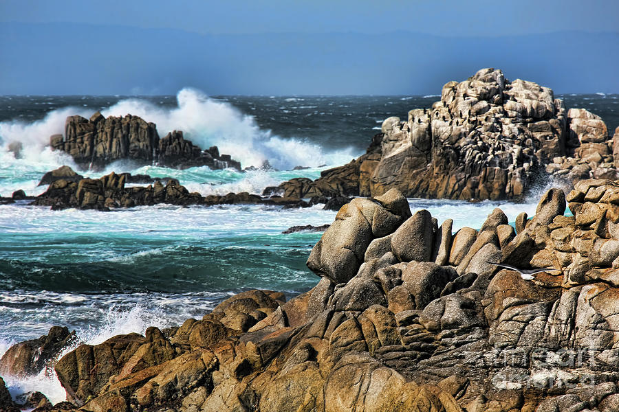 Pacific Shore Rocks Waves  Photograph by Chuck Kuhn