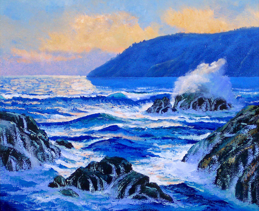 Pacific Sunset Painting by Frank Wilson