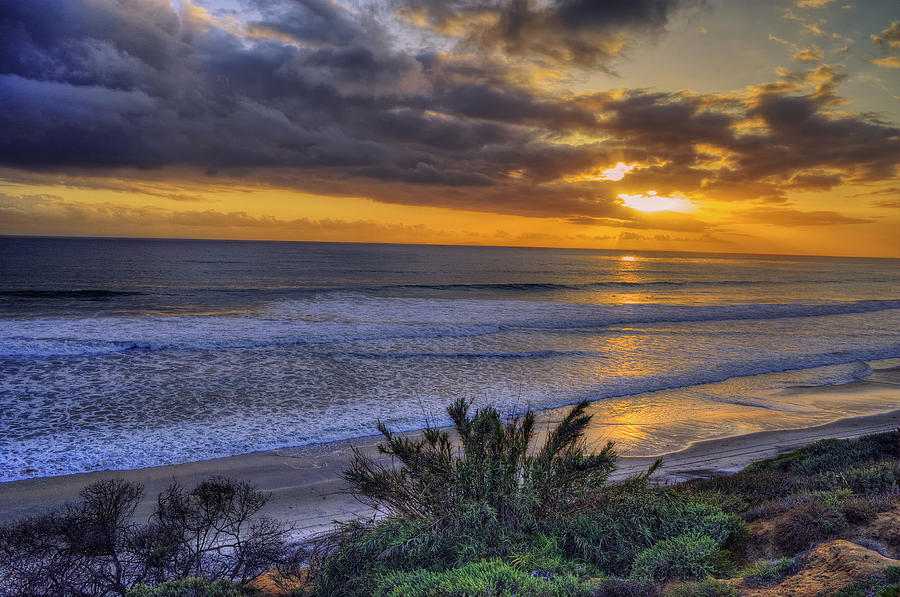 Carlsbad Photograph - Pacific Sunset by Stephen Campbell