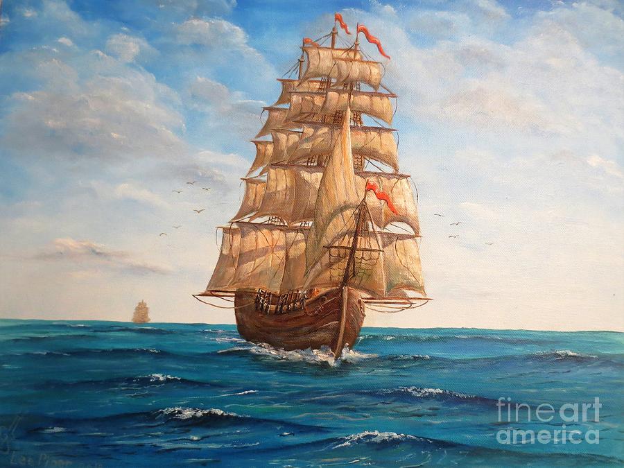 Vintage Painting - Pacific Voyage by Lee Piper