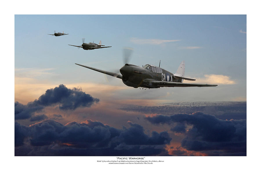 Pacific Warhorse - RAAF Version - Titled Digital Art by Mark Donoghue