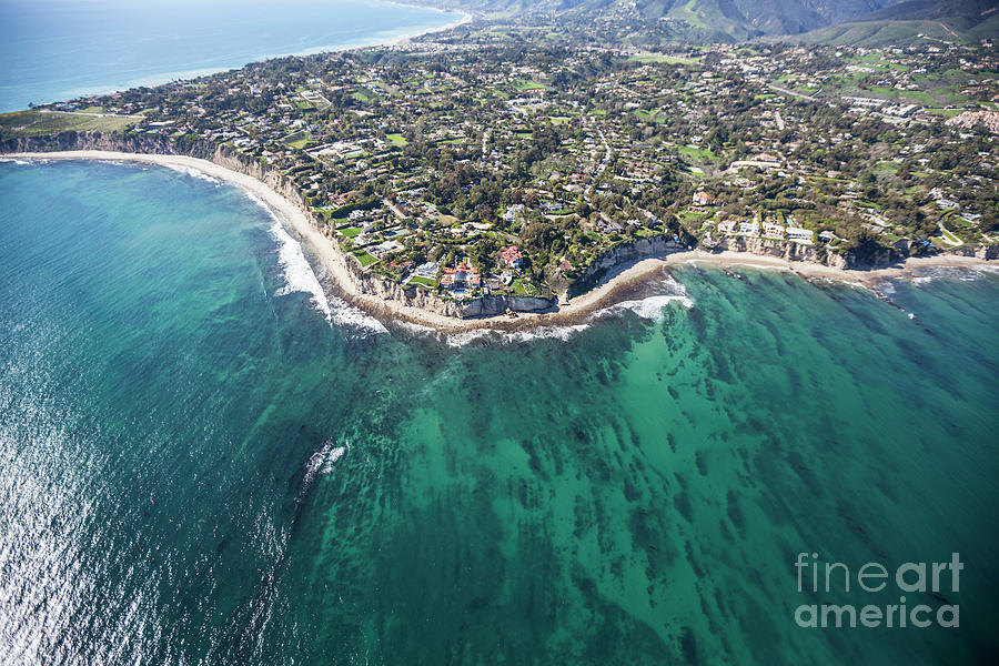 Los Angeles Photograph - Pacific Waters Aerial Point Dume Malibu California by Trekkerimages Photography