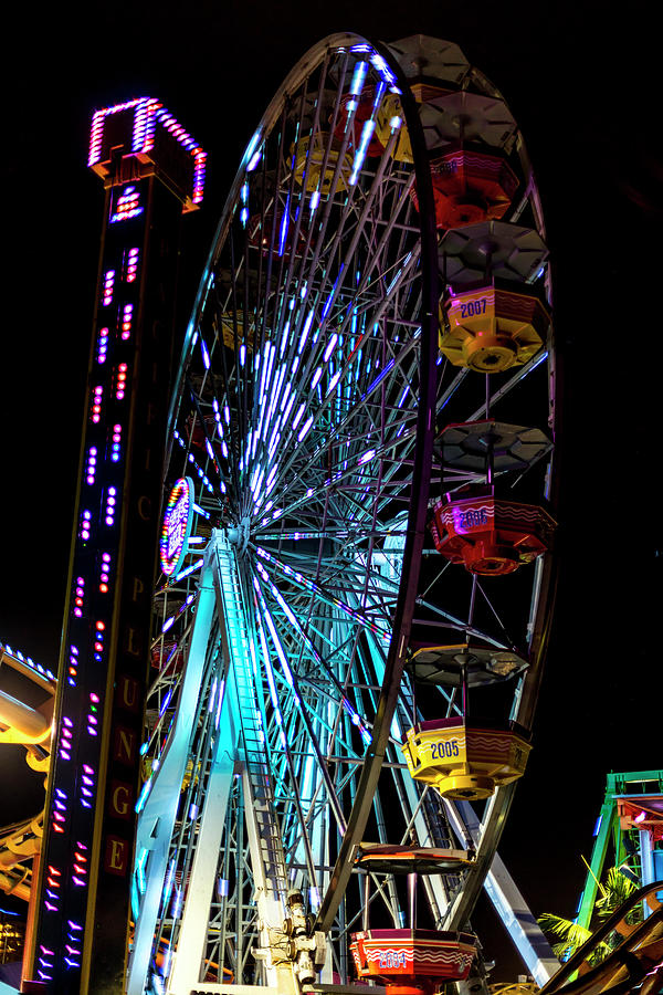 Pacific Wheel On The Pier Photograph by Gene Parks