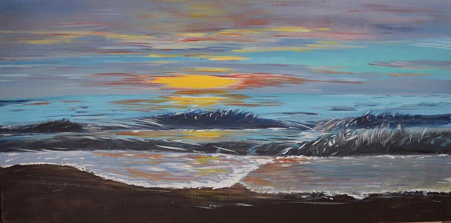 Pacifica Sunset Painting by Eva Olga Balazs - Fine Art America