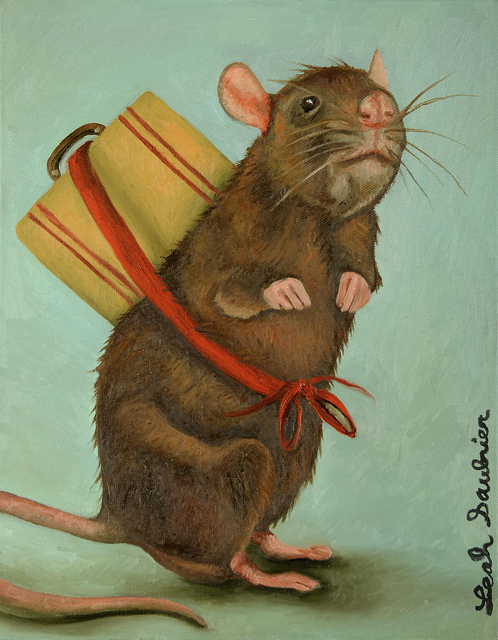 Mouse Painting - Pack Rat by Leah Saulnier The Painting Maniac