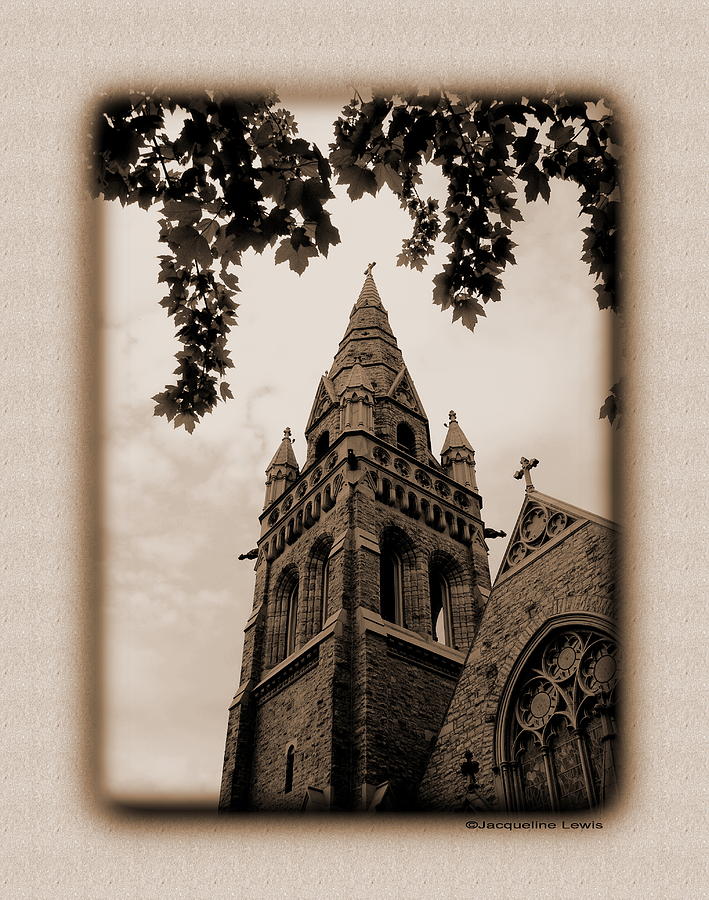 Packer Memorial Church - Sepia Photograph by Jacqueline M Lewis