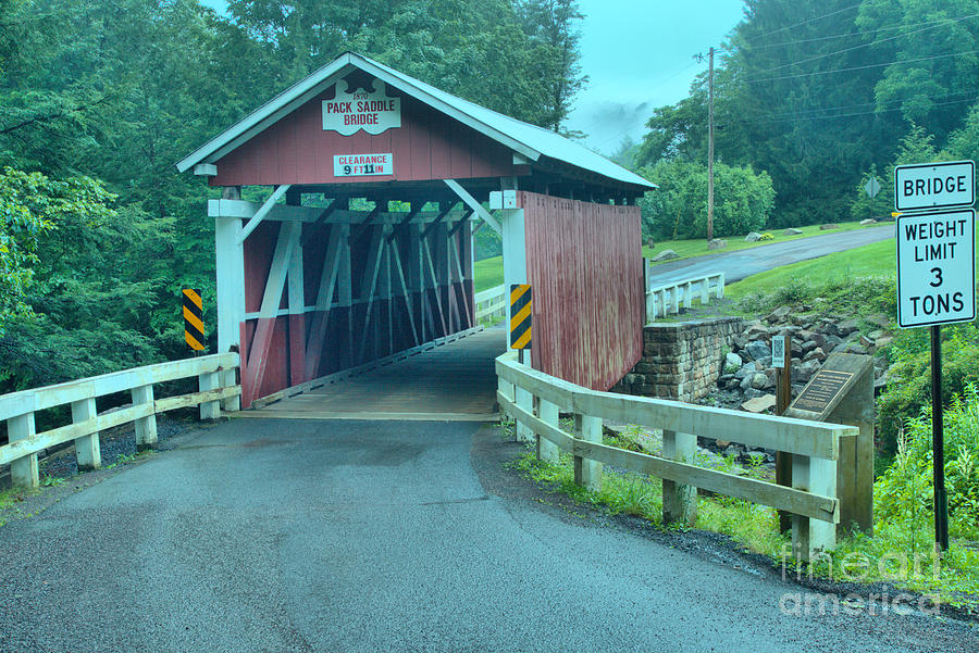 Packsaddle Covered Bridge Photograph by Adam Jewell