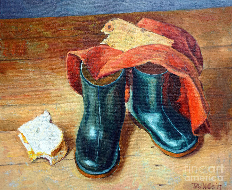 Boot Painting - Paddington Bear by Tilly Willis