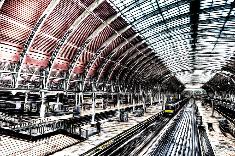 Paddington Station London Sketch Photograph by David Pyatt