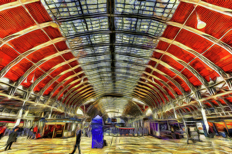 Paddington Station London Van Gogh Photograph by David Pyatt