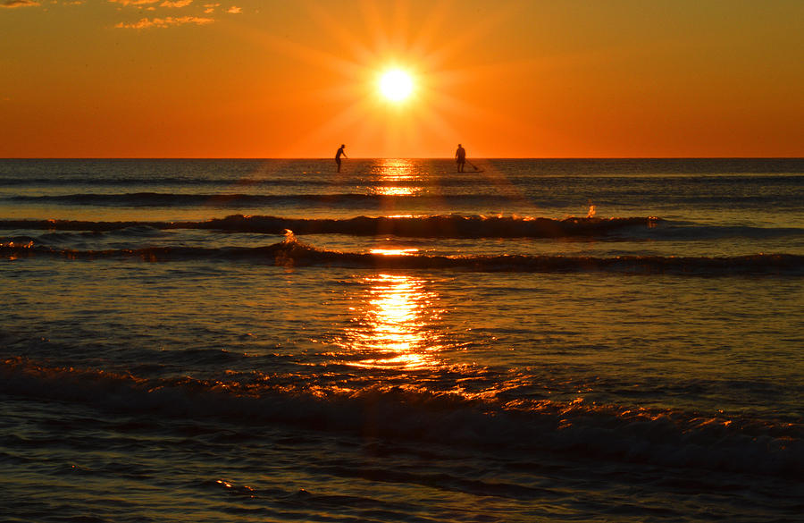 Paddle Boarding at Sunrise Photograph by Dianne Cowen Cape Cod Photography