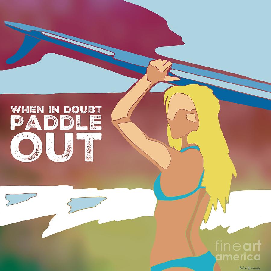 Paddle Out Painting by Robin Wiesneth