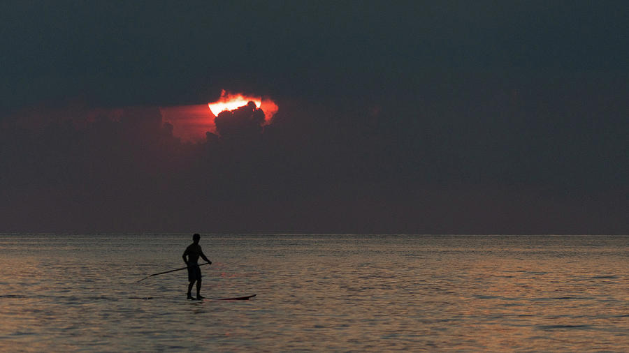 Paddleboarder Sunrise 2 Delray Beach Florida Photograph by Lawrence S Richardson Jr
