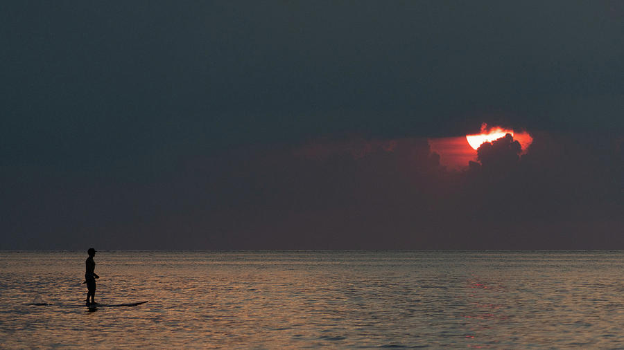 Paddleboarder Sunrise Delray Beach Florida Photograph by Lawrence S Richardson Jr