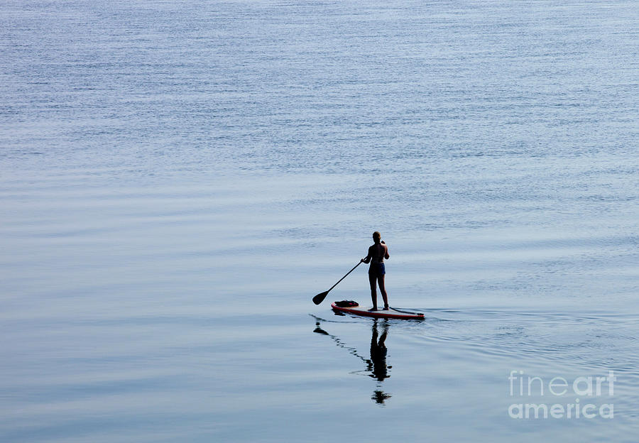 Paddleboarding Silhouette Photograph by Anthony Totah