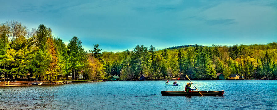 Paddlers On Old Forge Pond 2 Photograph