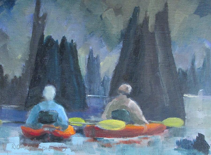 Paddling Dead Lakes 2 Painting by Susan Richardson