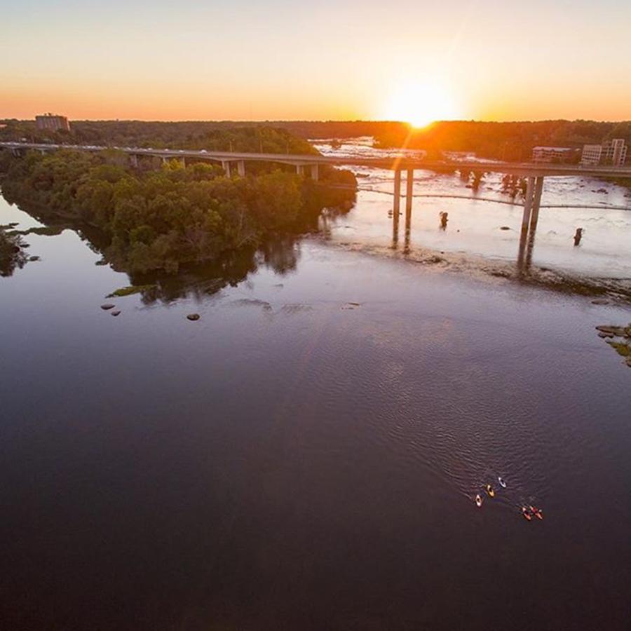 Sunset Photograph - Paddling From The #sunset - #rva by Creative Dog Media  