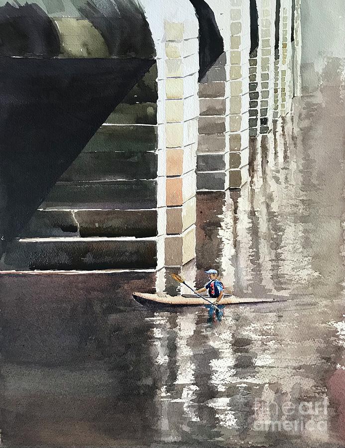 Paddling Painting by George Jacob