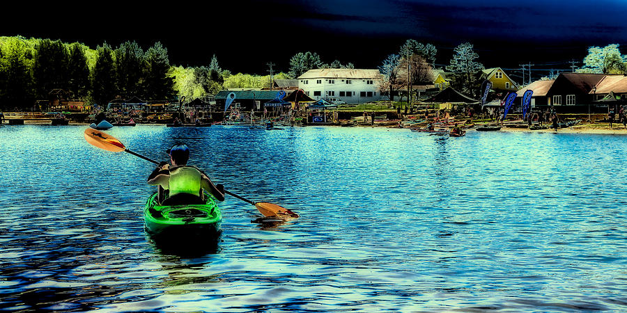Paddling in Old Forge Pond Photograph by David Patterson