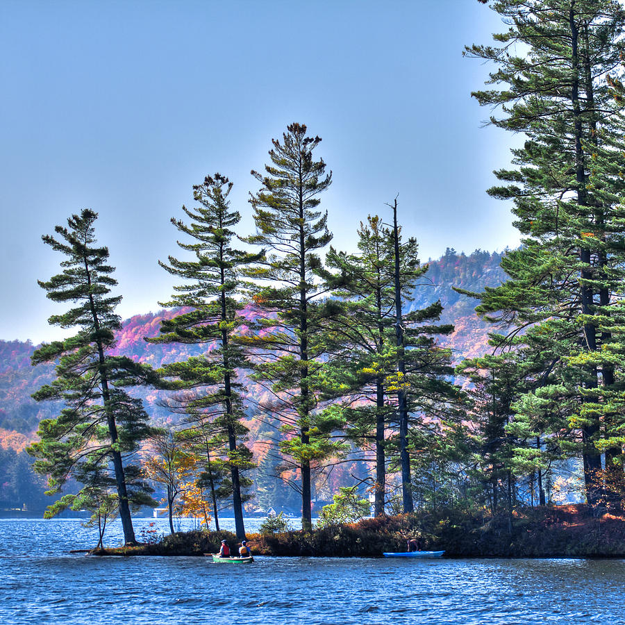 Fall Photograph - Paddling the Fulton Chain of Lakes by David Patterson