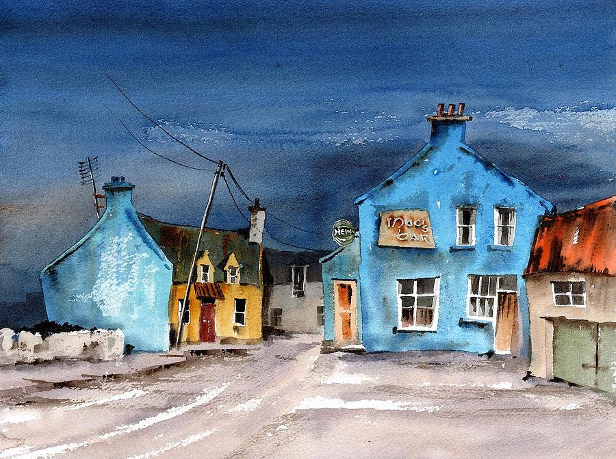 Ireland Painting -  Paddy Macks in Castlegregory, Kerry, ON THE RD TO Gallerus. by Val Byrne