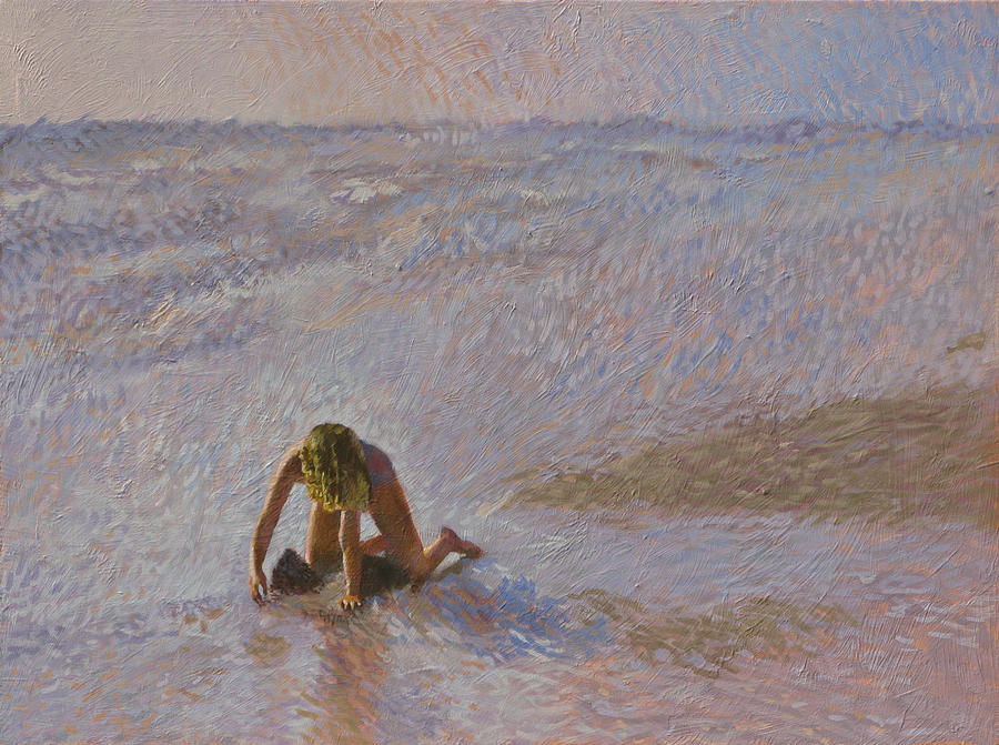Beach Painting - Padre Girl by Robert Bissett