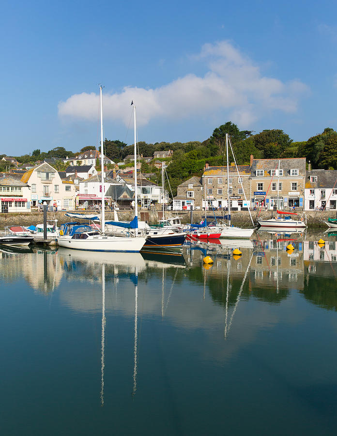 Padstow harbour North Cornwall England UK beautiful late summer sun ...