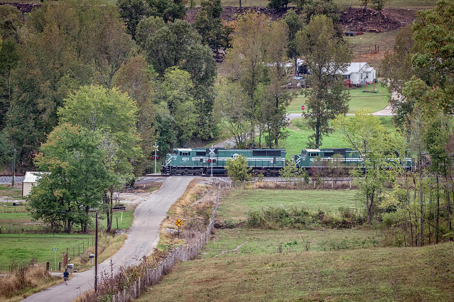 Paducah and Louisville Railway coal train heads through rural Kentucky Photograph by Jim Pearson