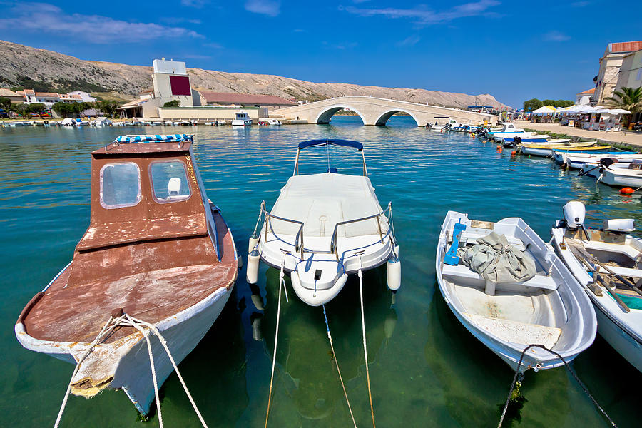 Pag island old boats in harbor Photograph by Brch Photography