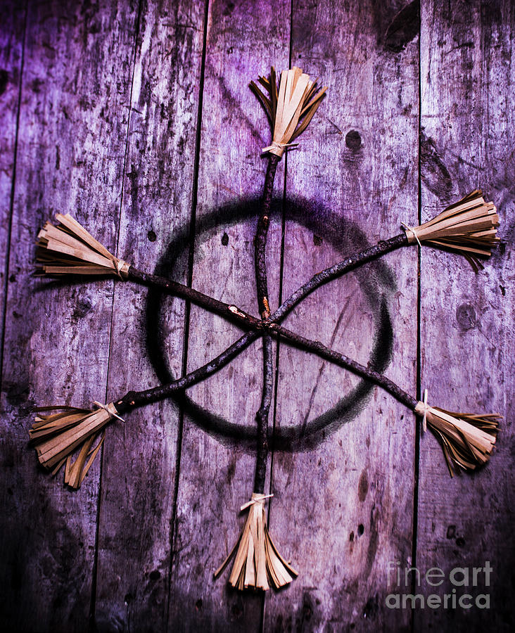 Pagan or witchcraft symbol for a gathering Photograph by Jorgo Photography
