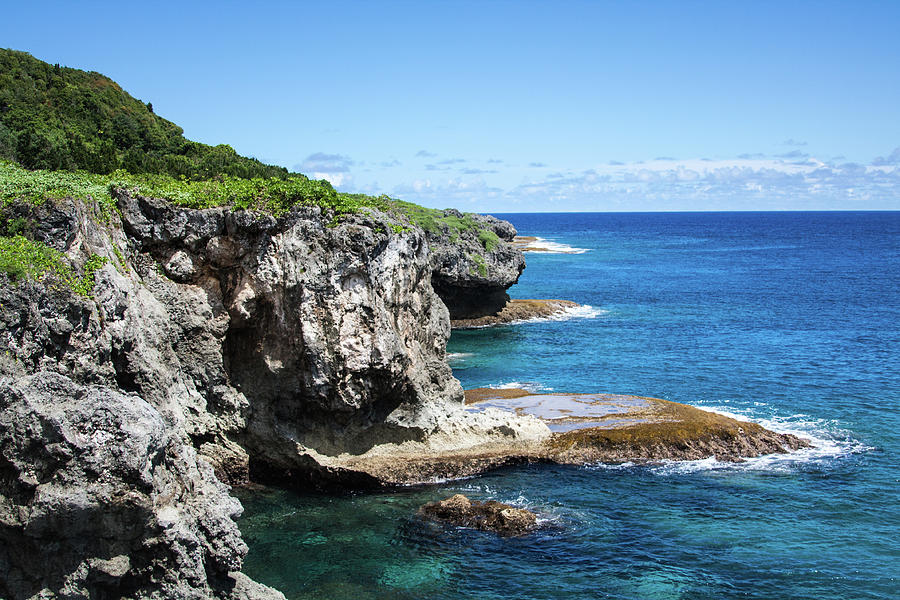 Pagat Cliff Guam Photograph by William Del Castillo - Pixels