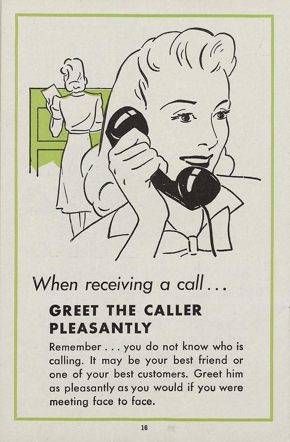 Page 16 from Employee Manual on Phone Etiquette Photograph by Chicago and North Western Historical Society