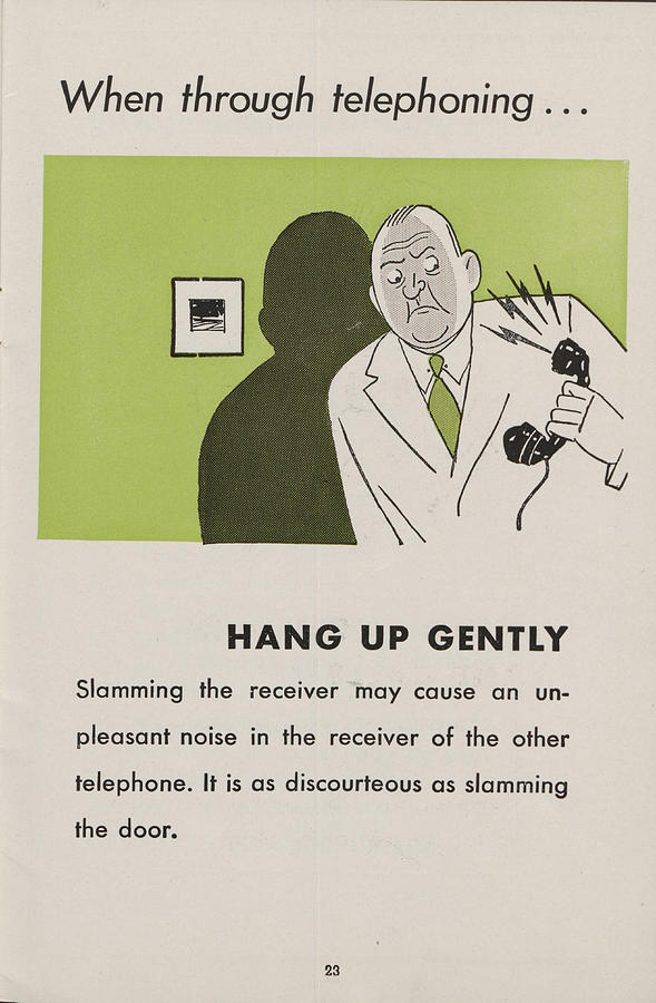 Page 23 From Employee Manual on Phone Etiquette Photograph by Chicago and North Western Historical Society