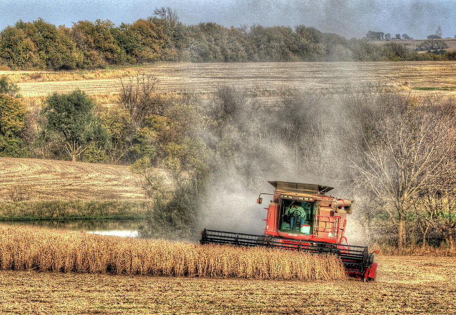 Page County Iowa Soybean Harvest Photograph by J Laughlin