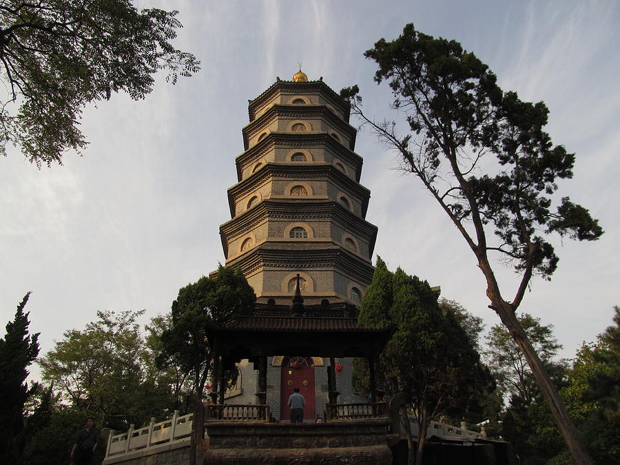 Architecture Photograph - Pagoda at Zang Shan Temple by Alfred Ng