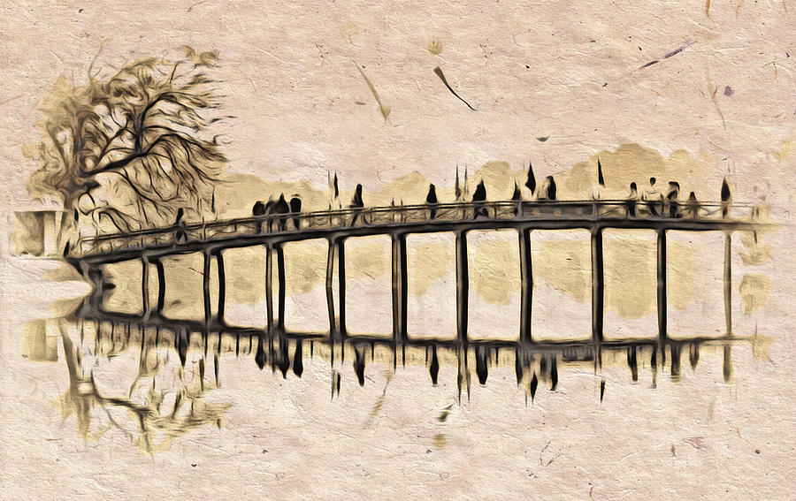Pagoda Bridge Digital Art by Cameron Wood