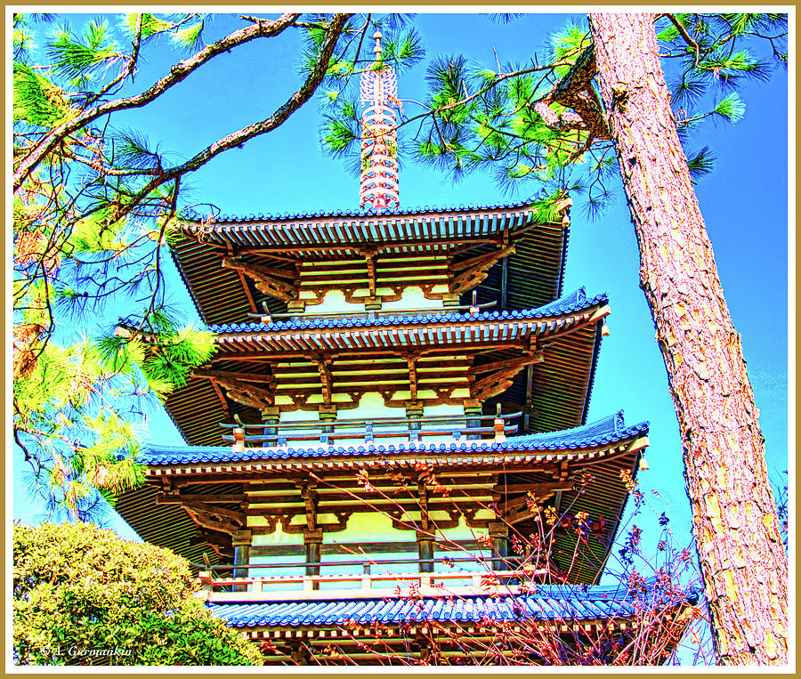 Pagoda, Japan Pavilion, EPCOT, Walt Disney World Photograph by A Macarthur Gurmankin
