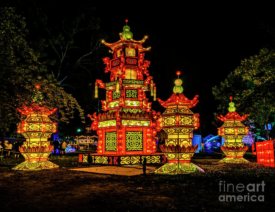 Pagoda Lanterns Photograph by Nick Zelinsky Jr