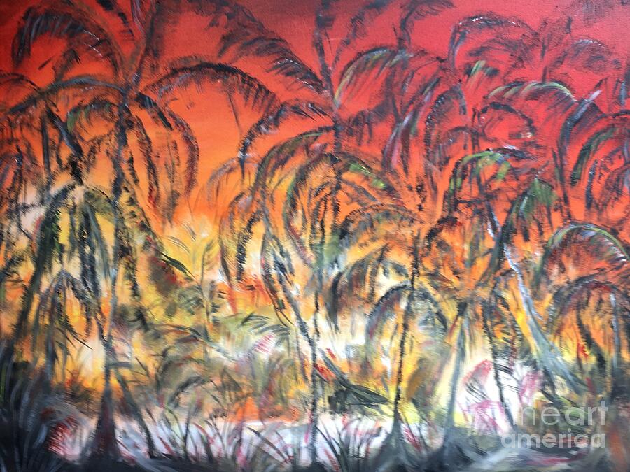 Lava Ahi Painting by Michael Silbaugh