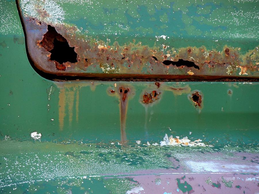 Paint and Rust Abstract 2 Photograph by Denise Clark