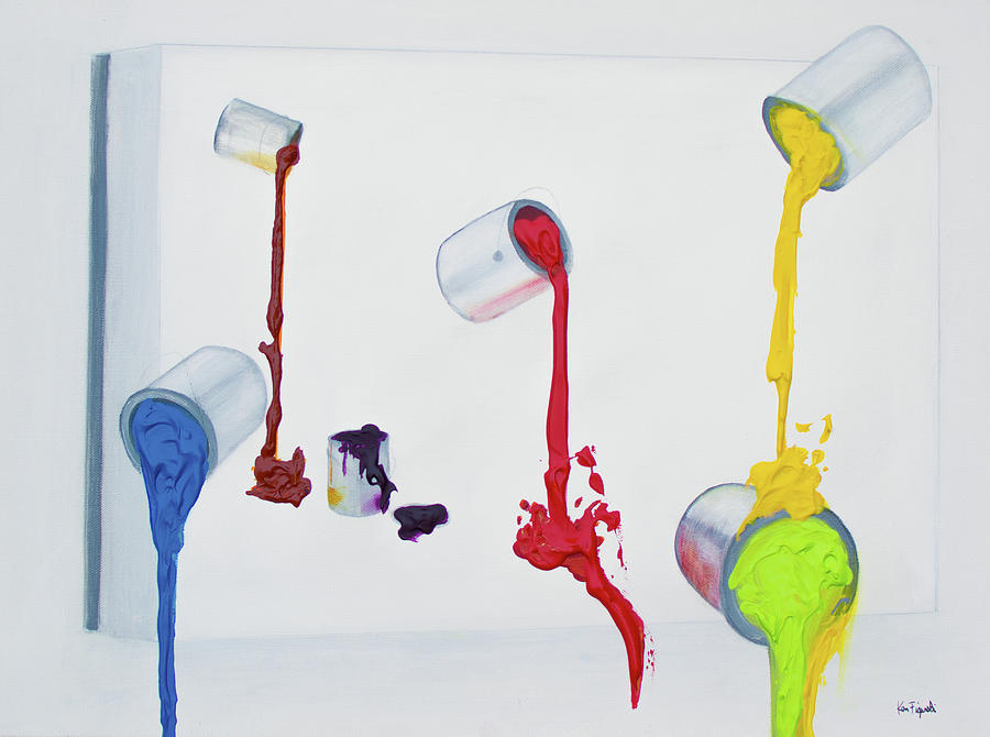 Paint Cans Color Art Painting by Ken Figurski