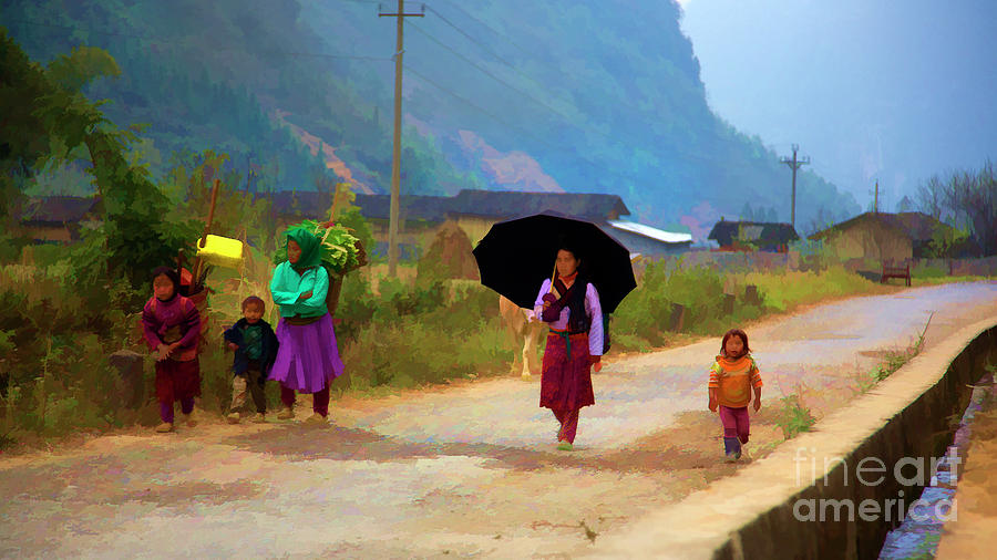 Paint color Ha Giang Village  Photograph by Chuck Kuhn