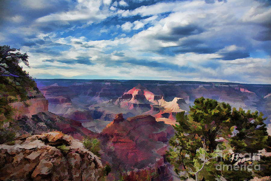 Paint Grand Canyon Color Photograph by Chuck Kuhn