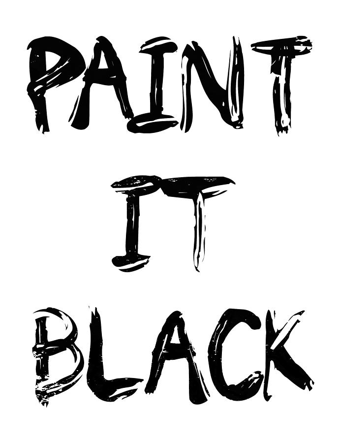 Paint It Black Pop Art Digital Art by Filip Schpindel